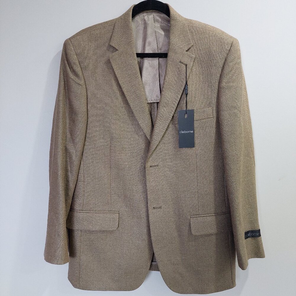 Claiborne Moores Men's Plaid Balzer Jacket Size 40R Silk Wool Linen Sport's Coat